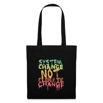 Changement de système - pas changement climatique - Sac en tissu - noir - Devant