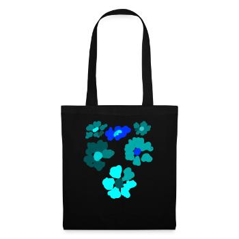 Fleurs / Motif de fleurs - Nature - Sac en tissu - noir - Devant