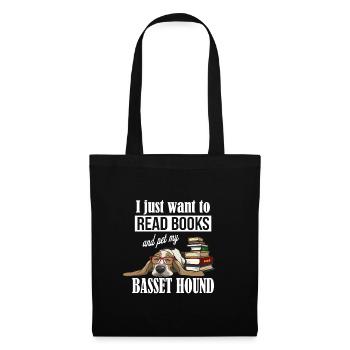 Basset Hound 1 - Sac en tissu - noir - Devant