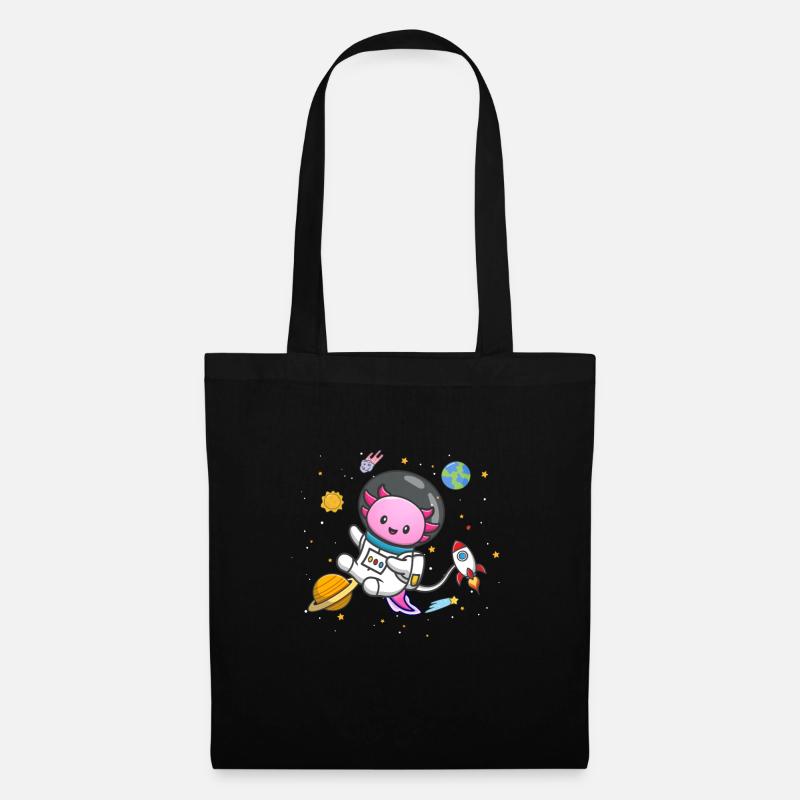 Axolotl - Stoffbeutel - Schwarz