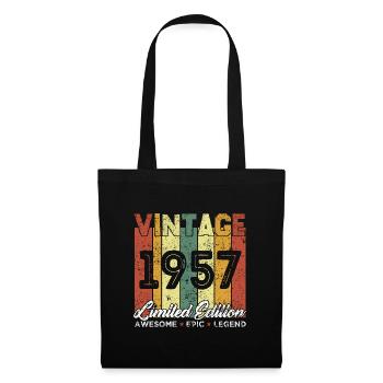 Cadeau D'anniversaire Vintage 1957 Edition limitée - Sac en tissu - noir - Devant