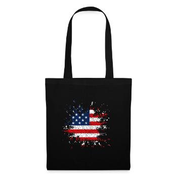America USA - Stoffbeutel - Schwarz - Vorne