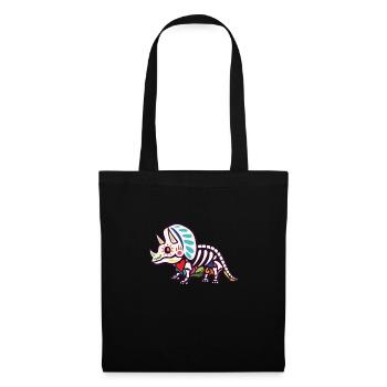 Triceratops - Stoffbeutel - Schwarz - Vorne