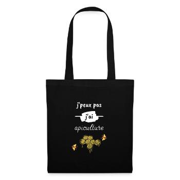 J'peux pas j'ai apiculture ! cadeau apiculture - Sac en tissu - noir - Devant