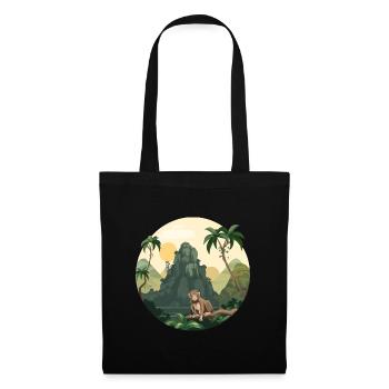 Monkey Monkey Monkey Jungle Nature Palm Mountains - Tote Bag - black - Front