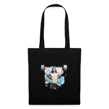 Jésus L’ultime Jésus rétro soulevé de terre - Sac en tissu - noir - Devant