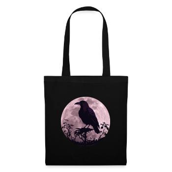 Raven in full moon light - Tote Bag - black - Front
