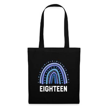 Blue Rainbow Eighteen Years 18th Birthday - Tote Bag - black - Front