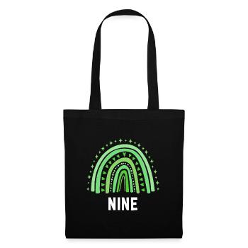 Green Rainbow Nine Years 9th Birthday - Tote Bag - black - Front