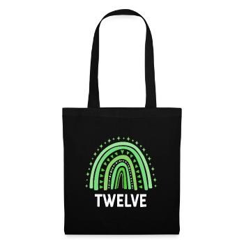 Green Rainbow Twelve Years 12th Birthday - Tote Bag - black - Front