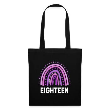 Purple Rainbow Eighteen Years 18th Birthday - Tote Bag - black - Front
