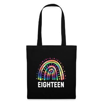 Tie Dye Rainbow Eighteen Years 18th Birthday - Tote Bag - black - Front