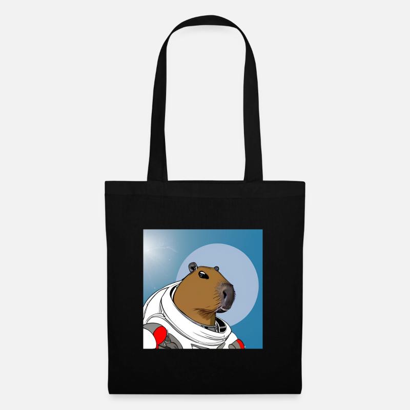 Capy-Astronaut - Stoffbeutel - Schwarz
