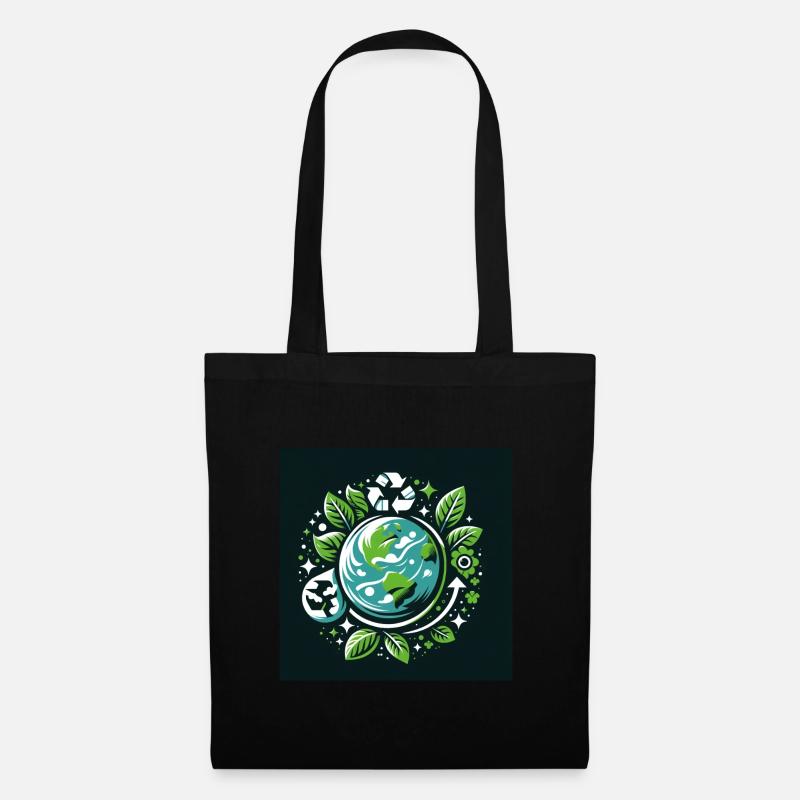 eco friendly and sustainable - Stoffbeutel - Schwarz