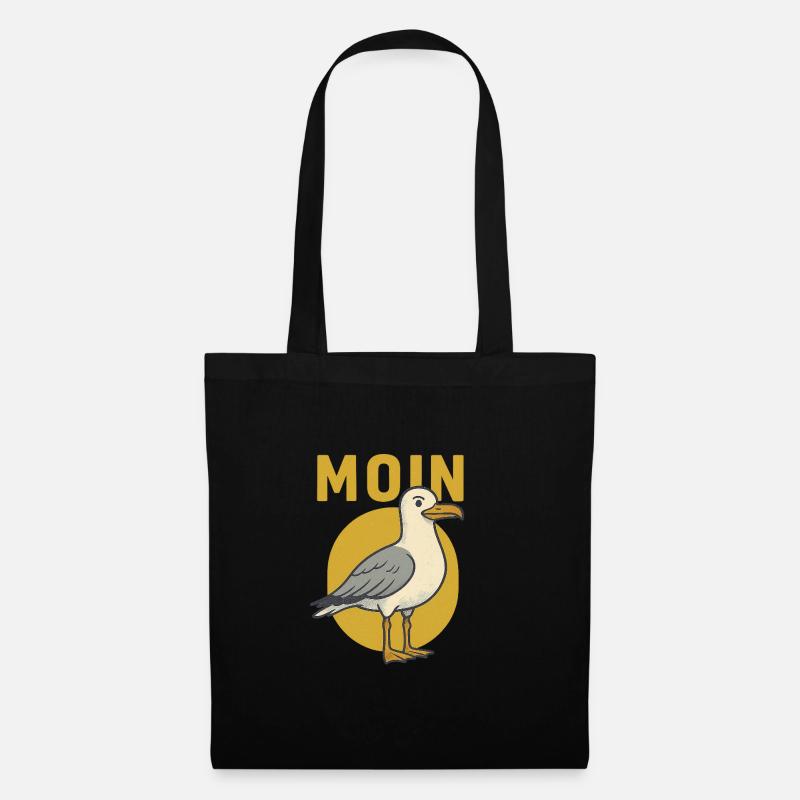Moin Möwe - Stoffbeutel - Schwarz