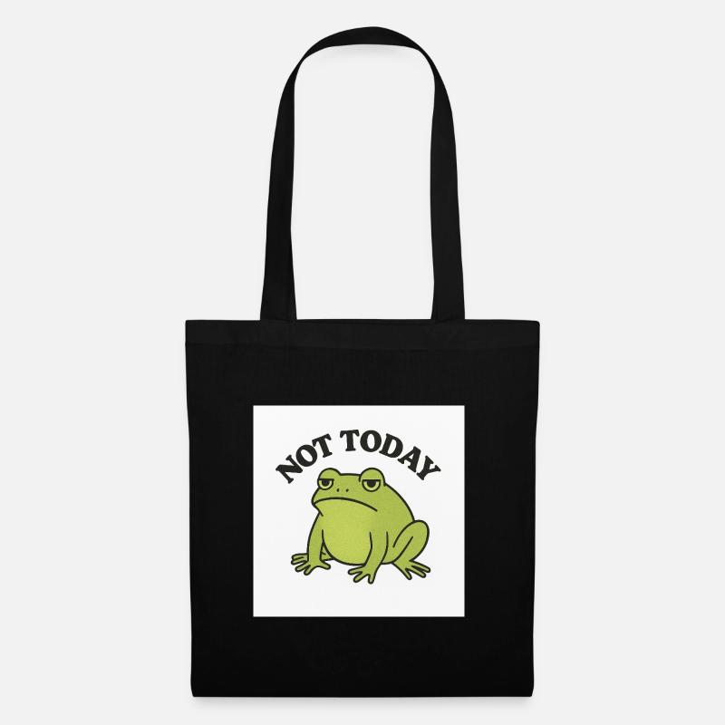Lustiger Frosch mit Statement Text - Stoffbeutel - Schwarz