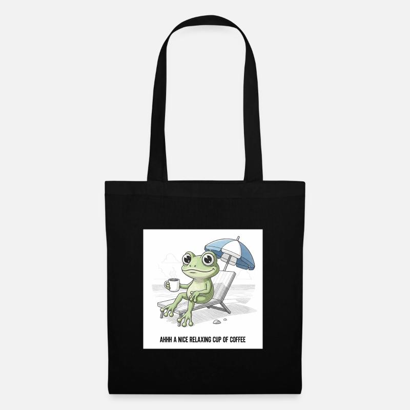 Frog Beach Coffee Chill - Tote Bag - black