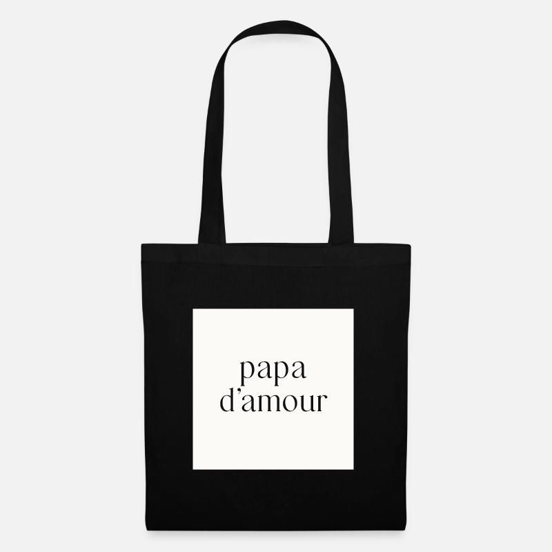 Papa der Liebe - Stoffbeutel - Schwarz