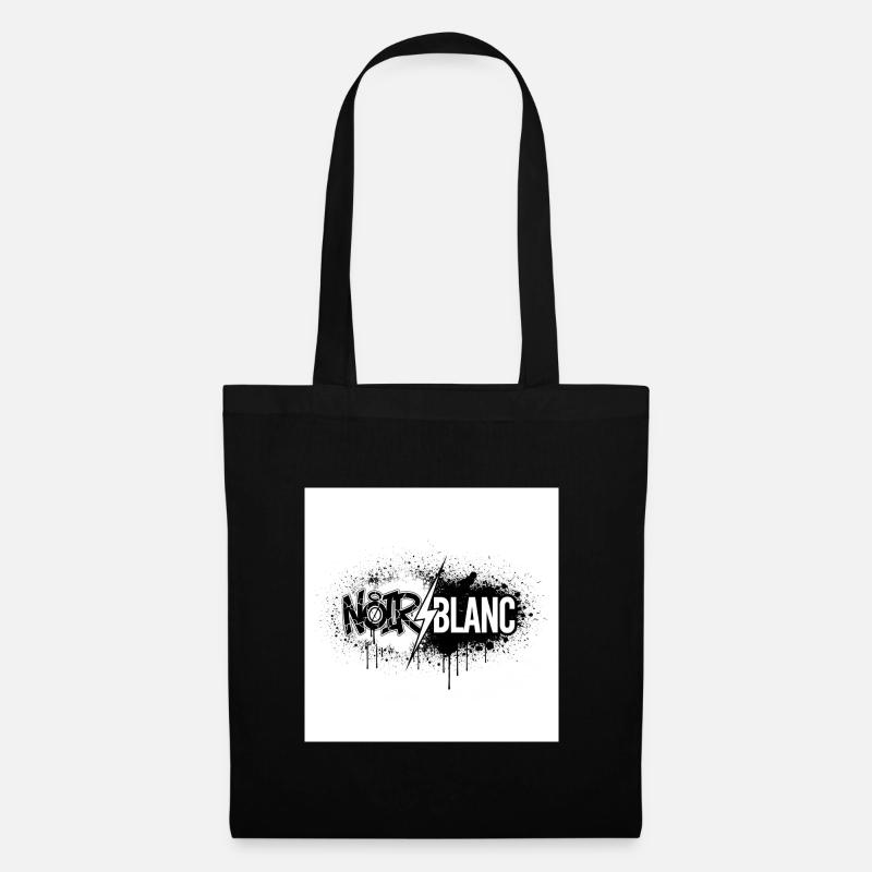 North White Graffiti Flash - Tote Bag - black