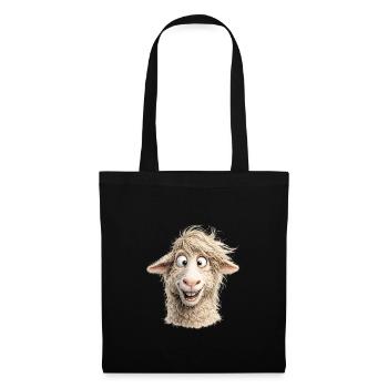 Happy Sheep Portrait - Tote Bag - black - Front