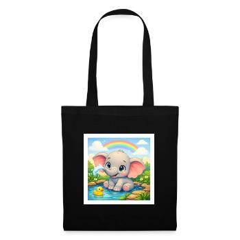 Elli the Elephant - Tote Bag - black - Front