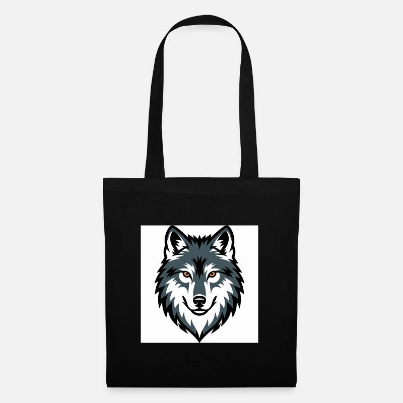 Wolf Graphic Emblem - Stoffbeutel - Schwarz