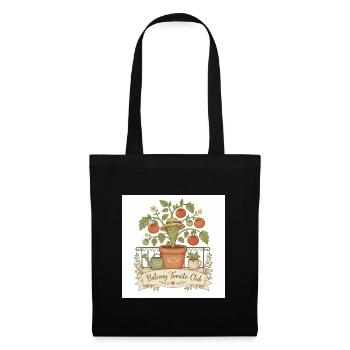 Balcony Tomato Club Illustration - Tote Bag - black - Front
