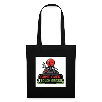 Game Over Touch Grass Pixel - Tote Bag - black - Front
