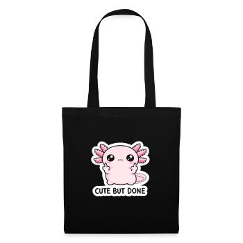 Pinkes Chibi-Drache Spruch - Stoffbeutel - Schwarz - Vorne