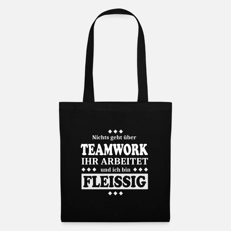 Lustiges Teamwork Design - Stoffbeutel - Schwarz