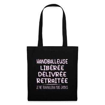 Handball player celebrates her retirement with humor cadea - Tote Bag - black - Front