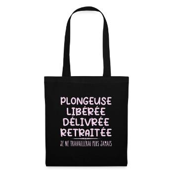 Plongeuse célèbre sa retraite avec humour cadeau - Sac en tissu - noir - Devant