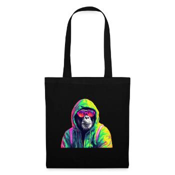 Chimpanzee with Sunglasses Colorful Cool Monkey - Tote Bag - black - Front