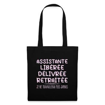 Assistant celebrates her retirement with humor gift - Tote Bag - black - Front