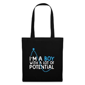 Child Boy Boys Gift - Tote Bag - black - Front