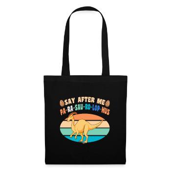 Dinosaurier - Stoffbeutel - Schwarz - Vorne