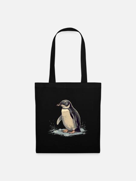 Pinguin Baby Vogel Küken - Stoffbeutel - Schwarz