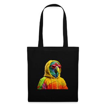 Parrot with Sunglasses Colorful Cool Parrots - Tote Bag - black - Front