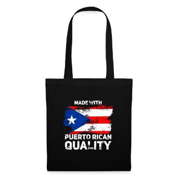 Puerto Rico | Puerto Ricaner Flagge Geschenkideen - Stoffbeutel - Schwarz - Vorne