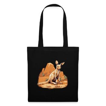 Kangaroo Baby Kangaroo Marsupial Kangaroo - Tote Bag - black - Front