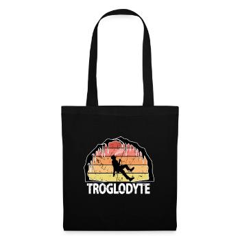 Troglodyte Funny Caving - Potholing Speleology - Tote Bag - black - Front