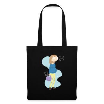 Oops Schwangerschaft Schwanger Babybauch Geschenk - Stoffbeutel - Schwarz - Vorne