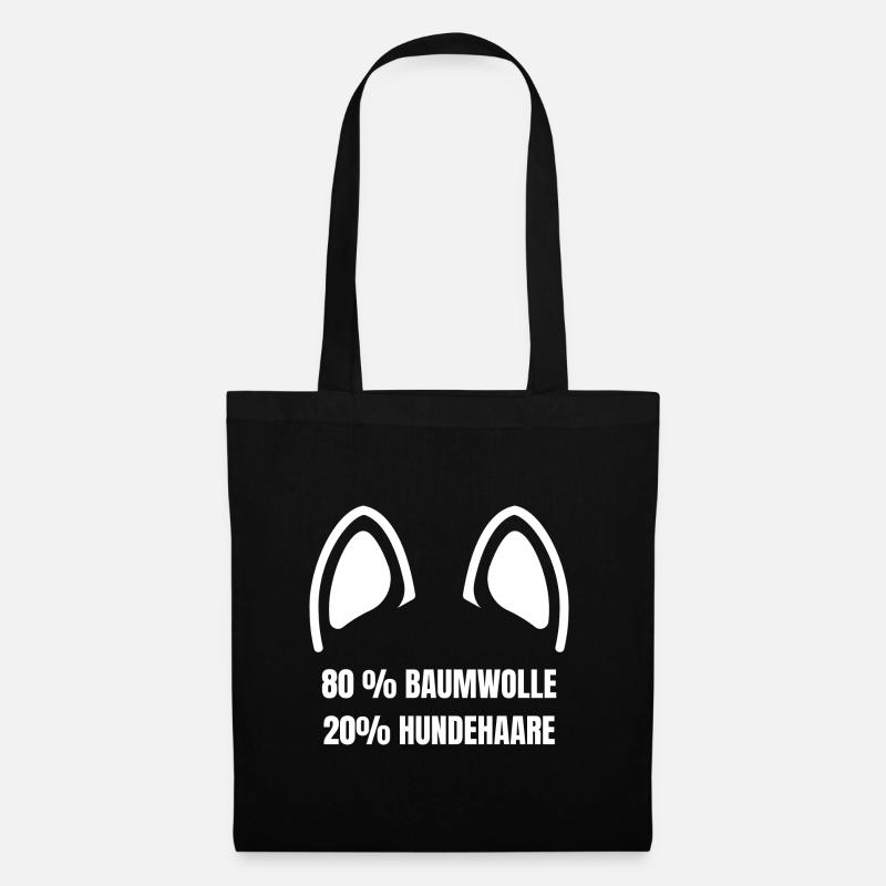 80% BAUMWOLLE 20% HUNDEHAARE - Stoffbeutel - Schwarz