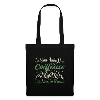 Coiffeuse aventurier passionnée de Randonnée cadea - Sac en tissu - noir - Devant