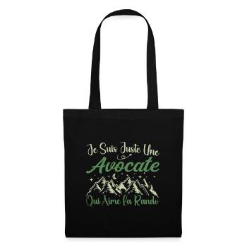 Avocate aventurier passionnée de Randonnée cadeau - Sac en tissu - noir - Devant