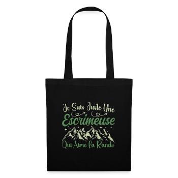 Escrimeuse aventurier passionnée de Randonnée - Sac en tissu - noir - Devant