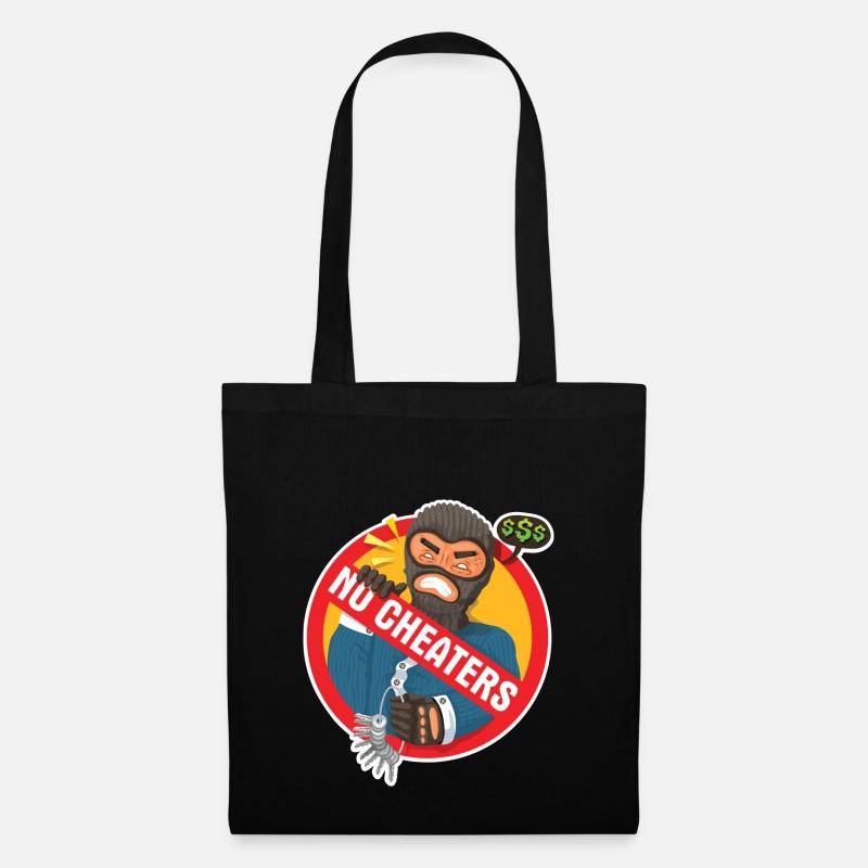 Cheating will not be tolerated - Tote Bag - black