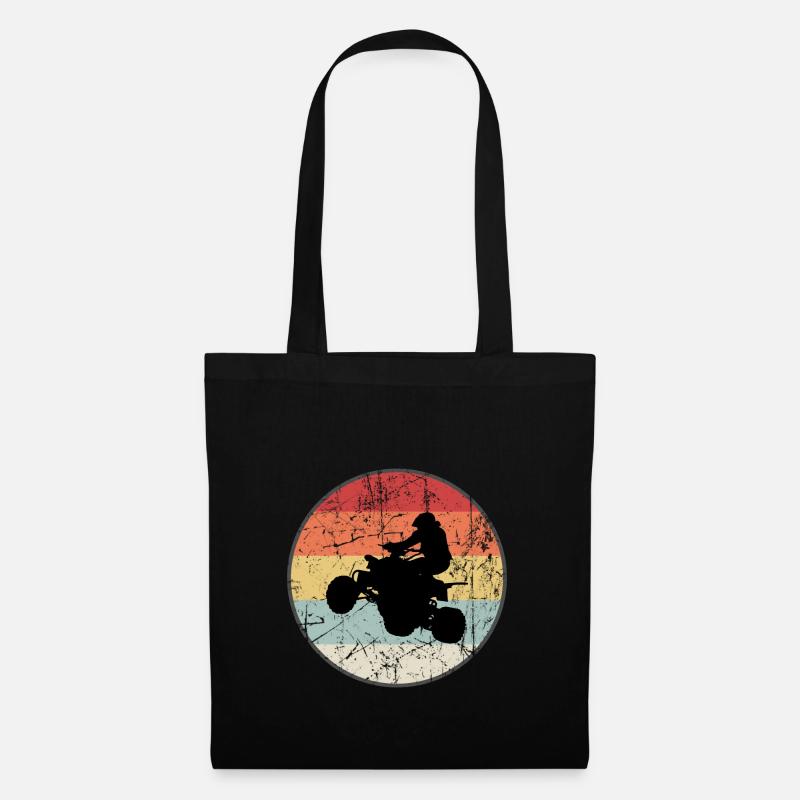ATV quad retro - Tote Bag - black