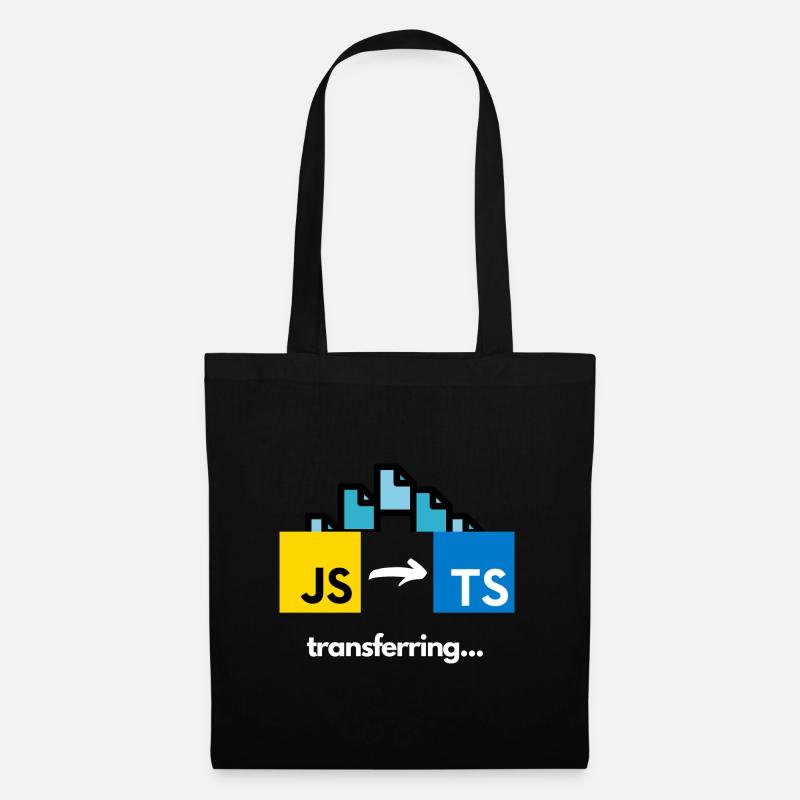 Übertragung von Javascript auf Typescript - Stoffbeutel - Schwarz