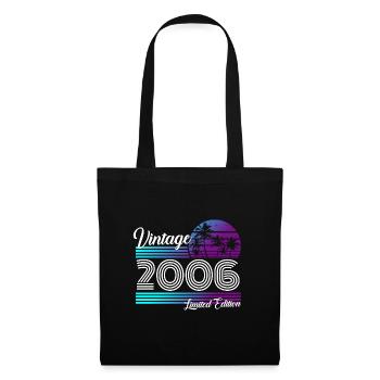 Millésime 2006 Rétro Millésime 2006 Anniversaire - Sac en tissu - noir - Devant